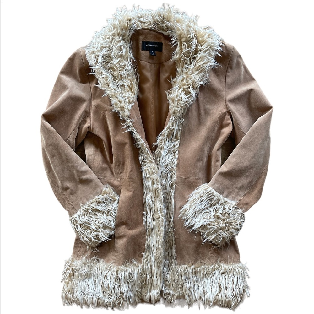 Vintage Suede Patchwork Faux Fur Penny Lane Jacket